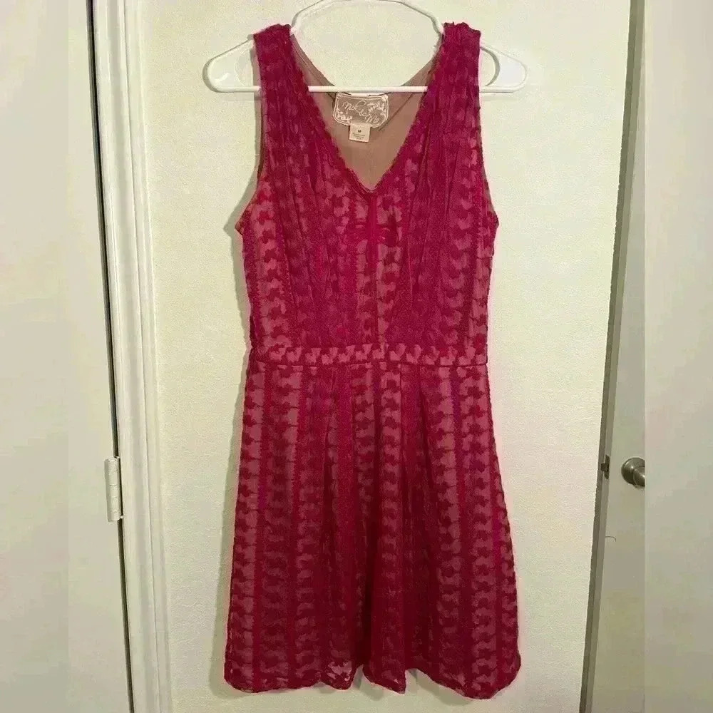 Anthropologie Nick & Mo Embroidered Floral Fit to Flare Mini Dress Size Medium